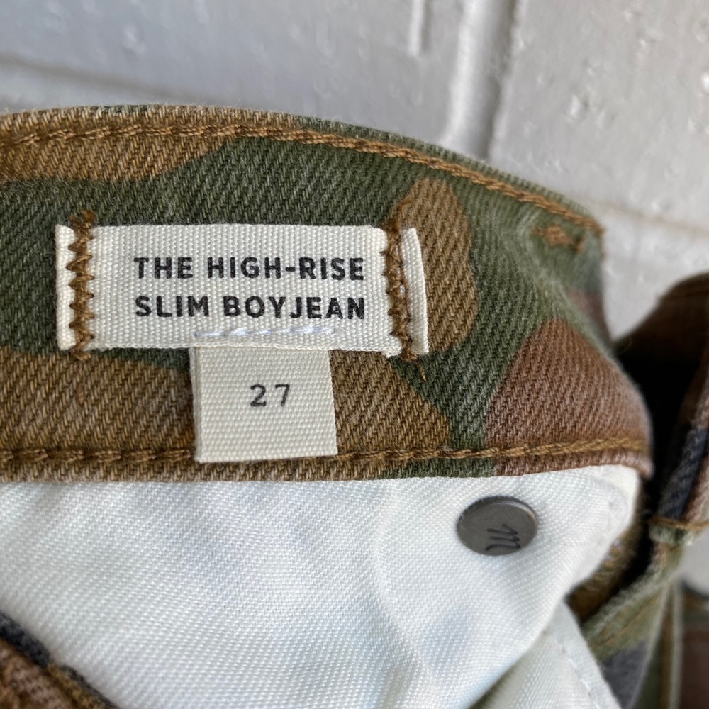 NWOT Madewell High Rise Slim Camo Boyjean Jeans - Picture 3 of 4